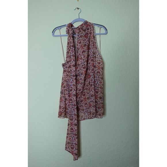 Sachin + Babi Spencer Top Dusty Pink Mahavir Print Blouse Size L Womens - Picture 4 of 9